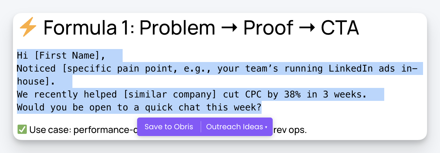 Extension floating button saving a text selection on a webpage